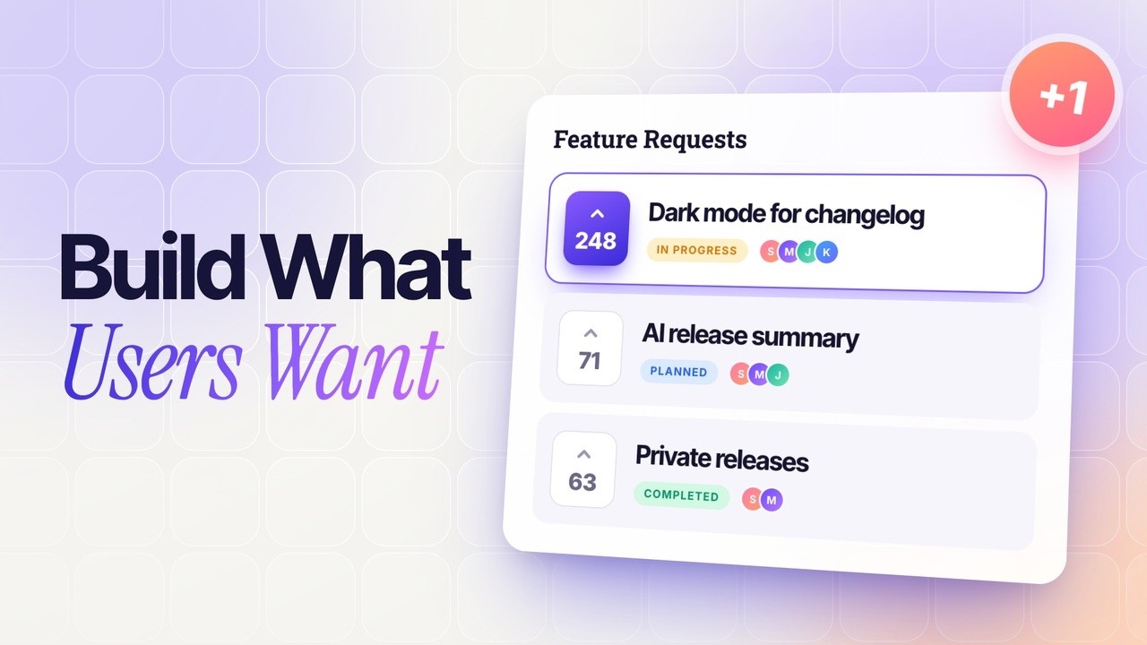 WordPress product feedback plugin Changeloger cover showing voted feature requests with status badges